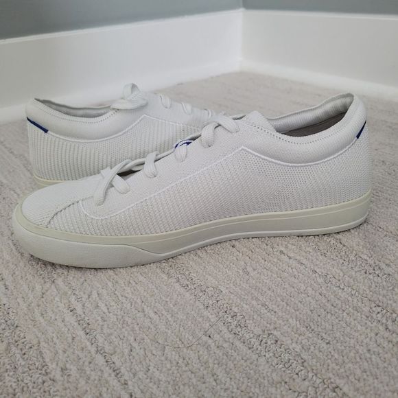 Rothys Lace Up Bright White Sneakers Size 8 - Picture 4 of 11